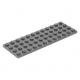 LEGO lapos elem 4x12, sötétszürke (3029)